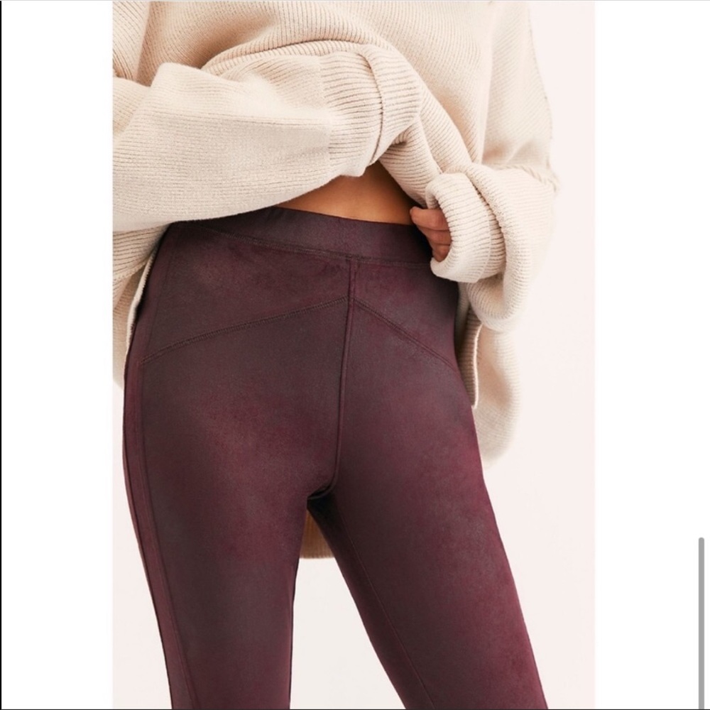 NWT Free People Midnight Vegan Suede Skinny Pants